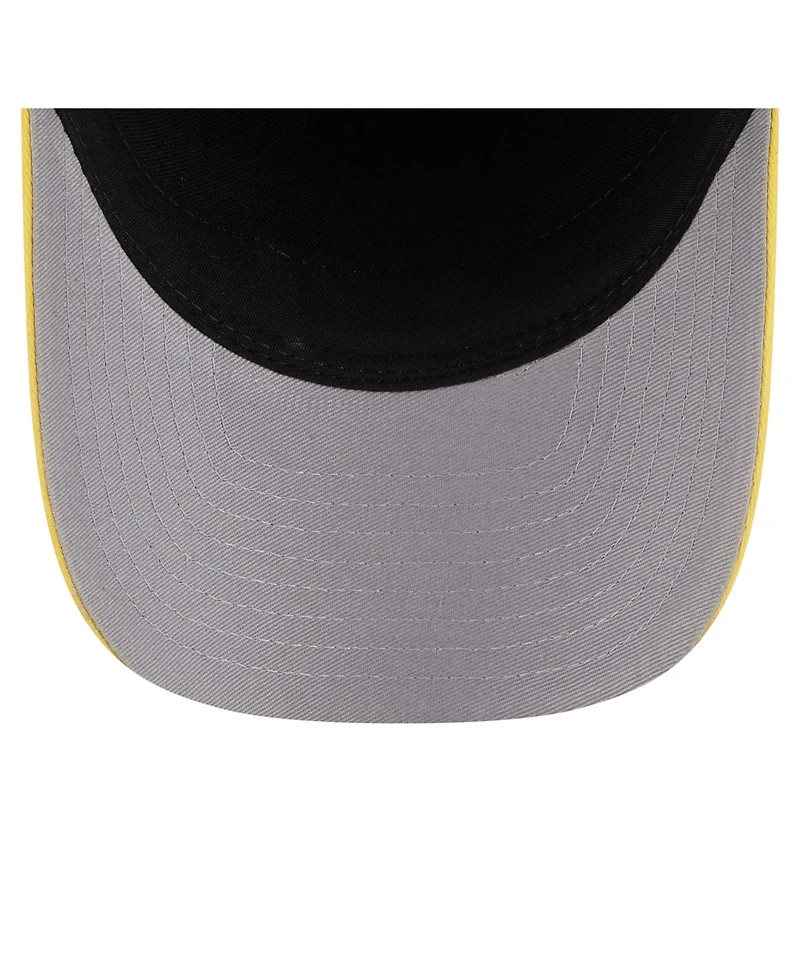 New Era Men's Navy/Gold Milwaukee Brewers Felt M-Crown 9FORTY Adjustable Hat