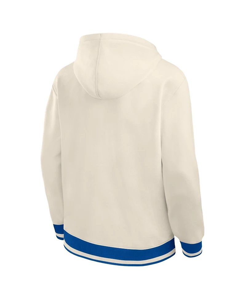 Fanatics Men's Cream New England Patriots Chenille Heavyweight Fleece Hoodie