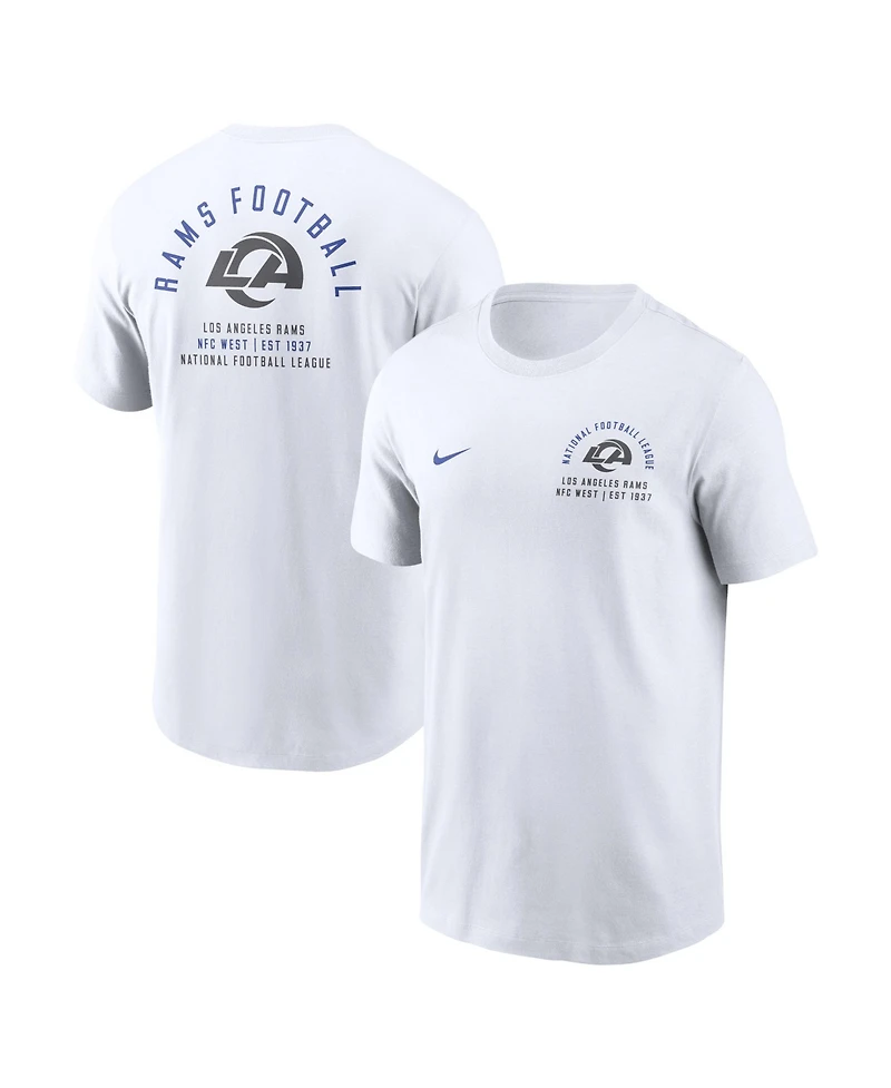 Nike Men's White Los Angeles Rams Split Logo T-Shirt