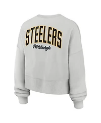 Nike Women's Gray Pittsburgh Steelers Oversized Primetime Phoenix Fleece Sweatshirt