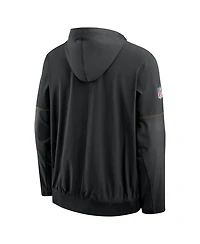 Nike Men's Black Pittsburgh Steelers Sideline Logo Glory Anorak Half-Zip Hoodie