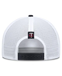 Nike Men's Khaki/Navy Minnesota Twins Rise A-Frame Trucker Adjustable Hat