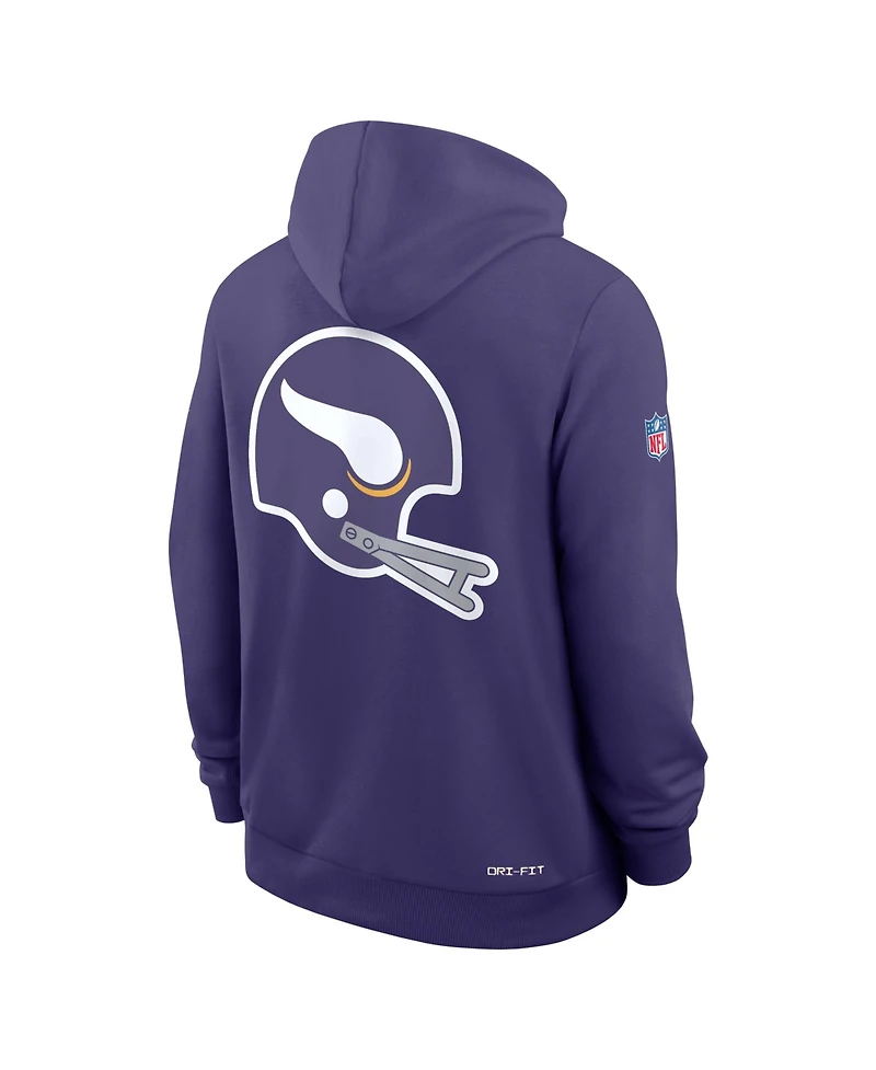 Nike Men's Purple Minnesota Vikings Standard Issue Replay Officials Alternate Dri-fit Hoodie