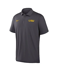 Nike Men's Anthracite Lsu Tigers 2026 Sideline Tour Dri-fit Polo Shirt