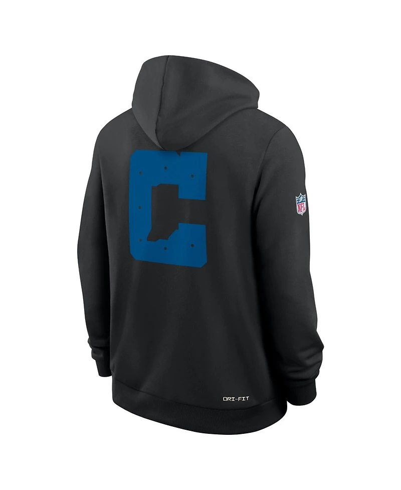 Nike Men's Black Indianapolis Colts Standard Issue Replay Officials Alternate Dri-fit Hoodie