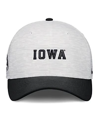 Nike Men's and Women's White/Black Iowa Hawkeyes Primetime Rise Adjustable Hat