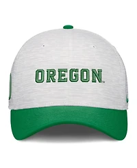 Nike Men's and Women's White/Green Oregon Ducks Primetime Rise Adjustable Hat