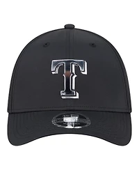 New Era Men's Black Texas Rangers Metallic 39THIRTY M-Crown Flex Hat