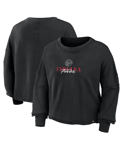 Fanatics Women's Black Indiana Fever Oversized Boxy Long Sleeve Top