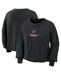 Fanatics Women's Black Indiana Fever Oversized Boxy Long Sleeve Top