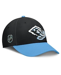 Fanatics Men's Black/Light Blue Utah Mammoth Flex Fit Hat