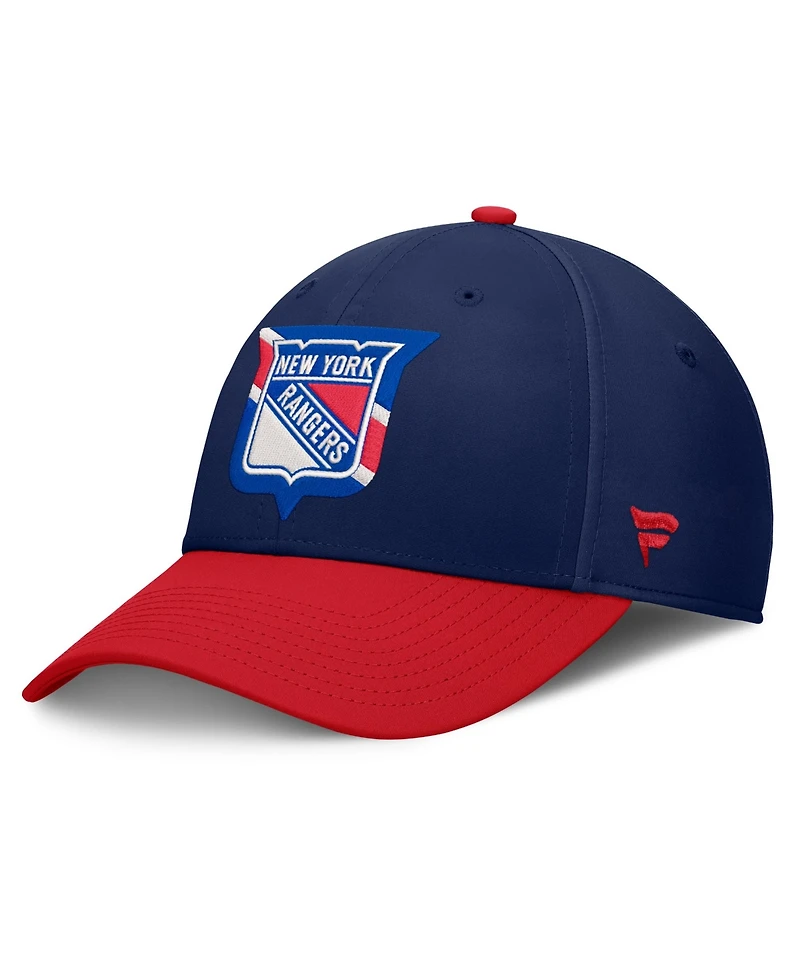 Fanatics Men's Navy/Red New York Rangers Flex Fit Hat
