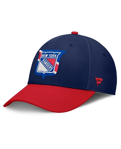 Fanatics Men's Navy/Red New York Rangers Flex Fit Hat