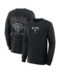 Fanatics Men's Black Chicago Bears Midnight Falls Long Sleeve T-Shirt