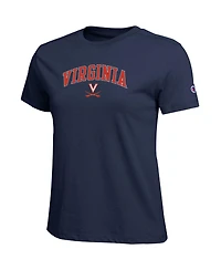 Champion Women's Navy Virginia Cavaliers Arched Over Logo T-Shirt