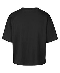 '47 Brand Women's Black Philadelphia Flyers Vibe Check Reed City Cropped T-Shirt