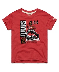 Homage Big Boys and Girls Elly De La Cruz Red Cincinnati Reds Player Graphic Tri-Blend T-Shirt