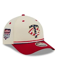 New Era Big Boys and Girls Cream/Red Minnesota Twins Usa 250 9FORTY M-Crown Adjustable Hat