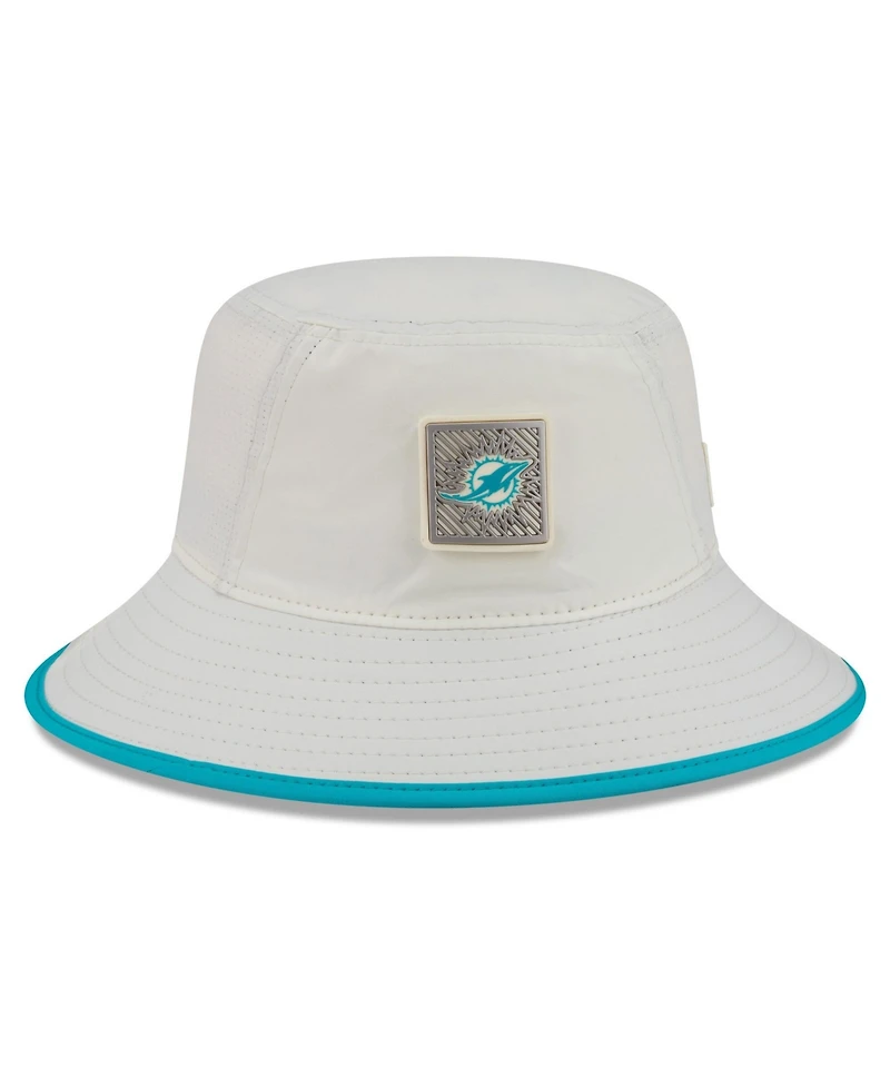 New Era Men's Cream Miami Dolphins 2026 Nfl Training Camp Sport Bucket Hat