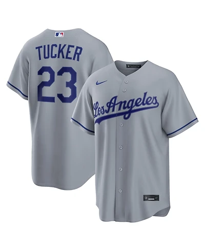 Nike Men's Kyle Tucker Gray Los Angeles Dodgers Road Replica Jersey