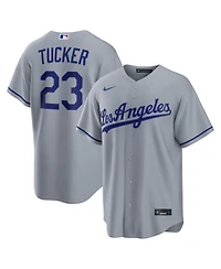 Nike Men's Kyle Tucker Gray Los Angeles Dodgers Road Replica Jersey