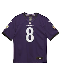 Nike Preschool Lamar Jackson Purple Baltimore Ravens Team Game Jersey