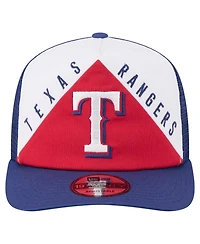 New Era Men's White/Royal Texas Rangers Retro Cut 19TWENTY Adjustable Trucker Hat