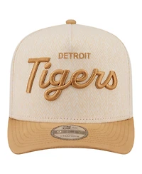 New Era Men's Cream Detroit Tigers Herringbone 9FIFTY A-Frame Snapback Hat