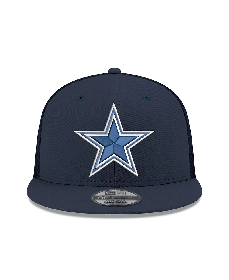 New Era Men's Navy Dallas Cowboys Core Team 9FIFTY Trucker Snapback Hat