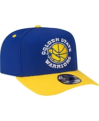 New Era Men's Royal/Gold Golden State Warriors 80s Throwback A-Frame 9FIFTY Snapback Hat