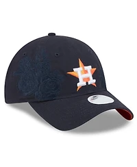 New Era Women's Navy Houston Astros Roses 9TWENTY Adjustable Hat