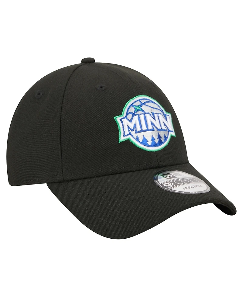 New Era Men's Black Minnesota Timberwolves 9FORTY Adjustable Hat