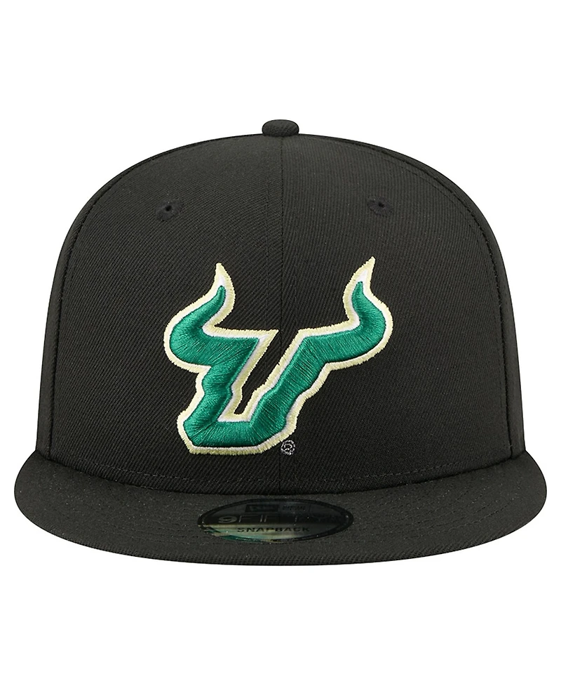 New Era Men's Black South Florida Bulls Team 9FIFTY Snapback Hat