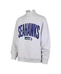 '47 Brand Women's Gray Seattle Seahawks Subtle Muse Mock Neck Sweatshirt