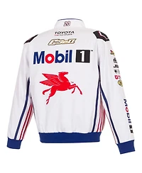 Jh Design Men's White Christopher Bell 2026 Mobil #1 Full-Snap Twill Racing Jacket