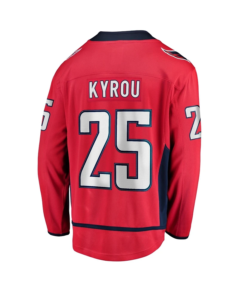 Fanatics Men's Jordan Kyrou Red Washington Capitals Home Breakaway Jersey