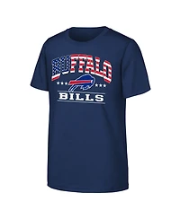 Nfl Big Boys and Girls Navy Buffalo Bills Americana Arch T-Shirt