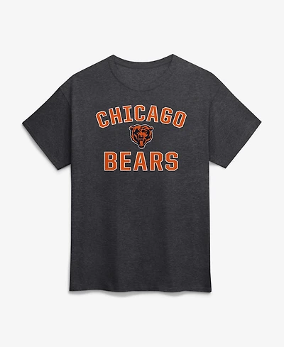 Logo Athletic Men's Charcoal Chicago Bears Cotton Victory Arch T-Shirt