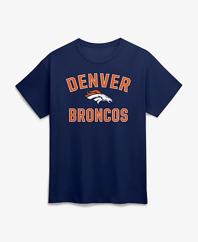 Logo Athletic Men's Navy Denver Broncos Cotton Victory Arch T-Shirt