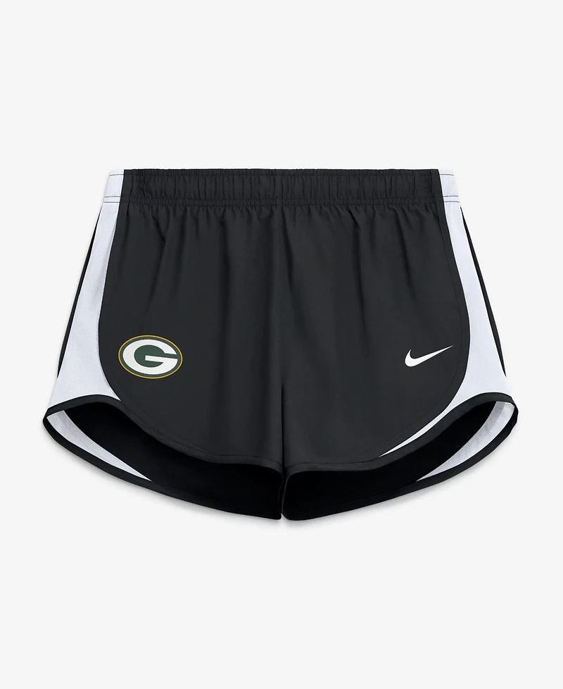 Nike Women's Green Bay Packers Tempo Mid-Rise Shorts, 3.25" Shorts