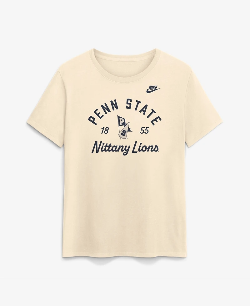 Nike Women's Natural Penn State Nittany Lions Legacy Team Name T-Shirt