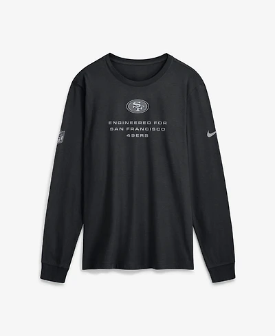 Nike Men's Black San Francisco 49ers Sideline Bold Arch Star Dri-fit Long Sleeve T-Shirt