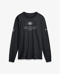 Nike Men's Black San Francisco 49ers Sideline Bold Arch Star Dri-fit Long Sleeve T-Shirt