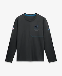 Nike Men's Black Carolina Panthers Sideline Coaches Uv Dri-fit Long Sleeve Shirt