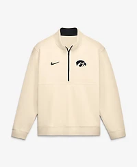 Nike Men's Cream Iowa Hawkeyes Primetime Club Fleece Half-Zip Pullover Sweatshirt