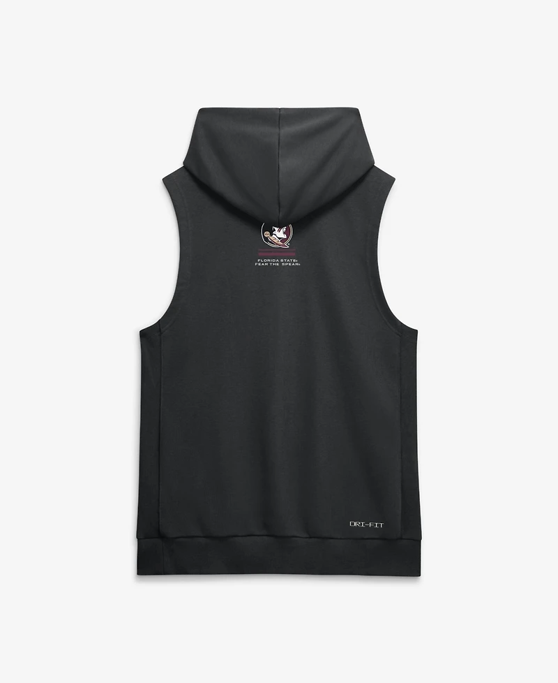 Nike Men's Black Florida State Seminoles 2026 Sideline Sleeveless Dri-fit Hoodie
