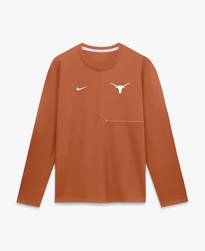 Nike Men's Texas Orange Longhorns 2026 Sideline Coaches Uv Dri-fit Long Sleeve T-Shirt