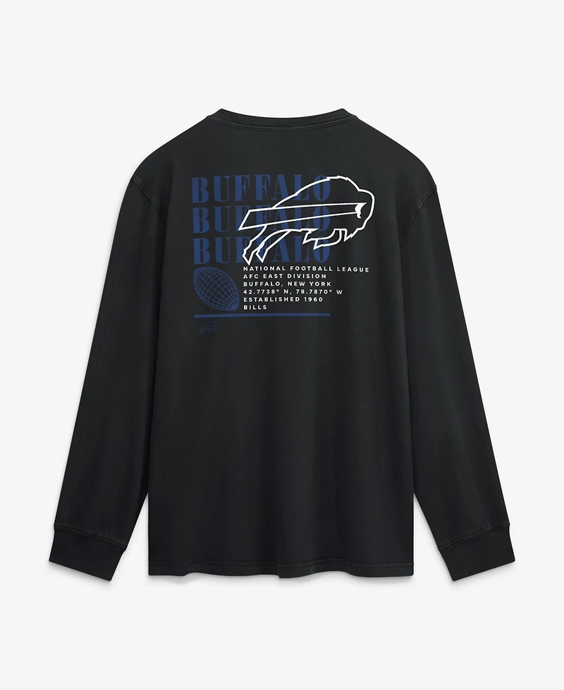 Fanatics Men's Black Buffalo Bills Relaxed Fullback Drive Long Sleeve Fashion T-Shirt