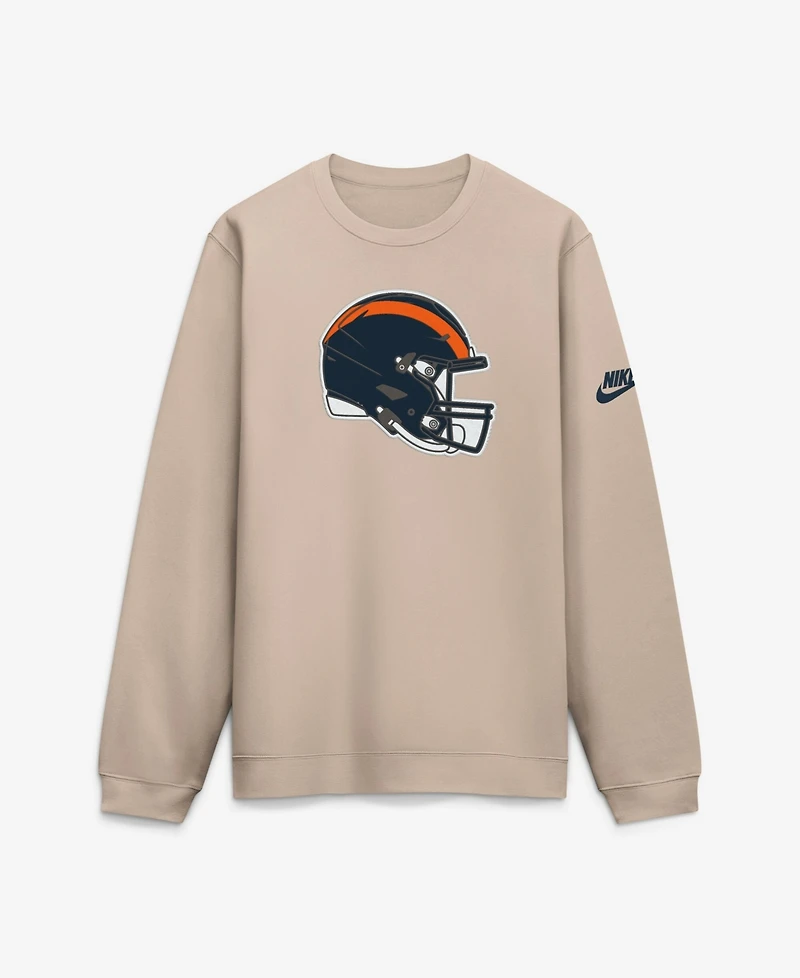 Nike Men's Sand Chicago Bears I-Formation Rewind Club Crew Sweatshirt