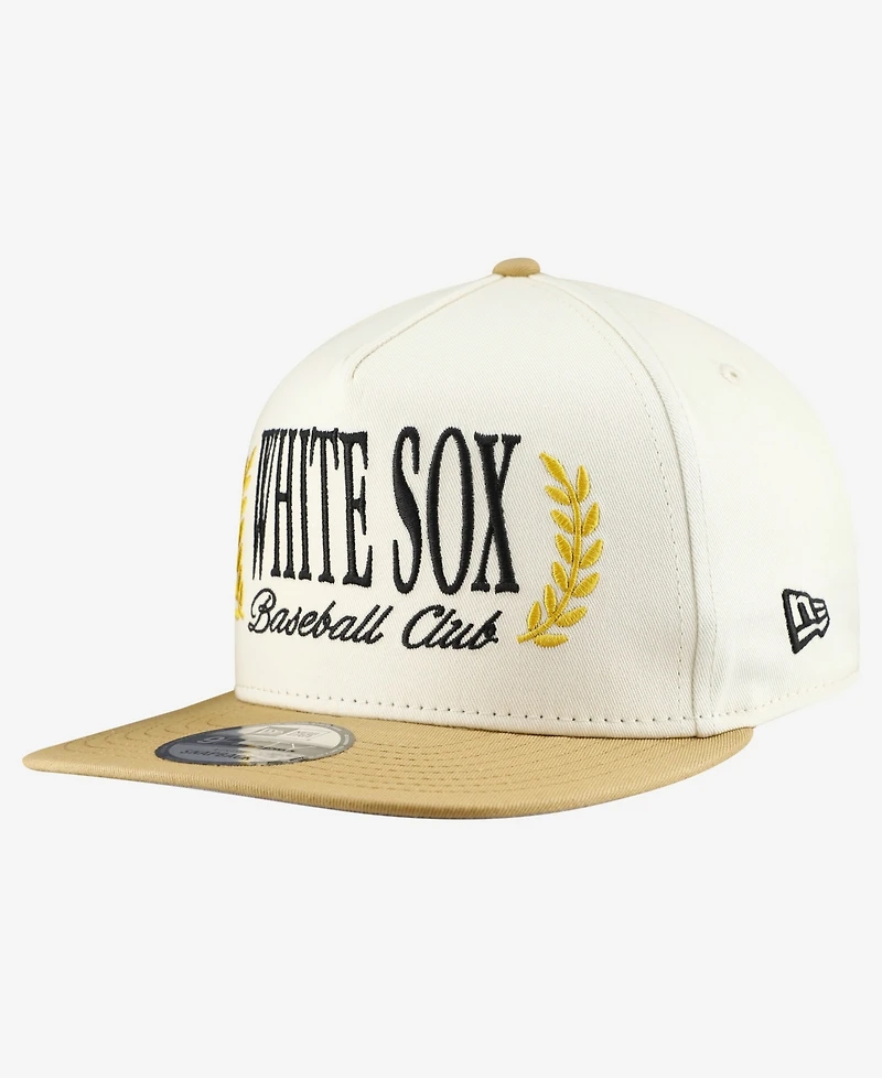 New Era Men's Cream Chicago White Sox Club 9FIFTY A-Frame Snapback Hat